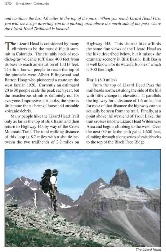 Lizard Head Trail, Lizard Head Wilderness